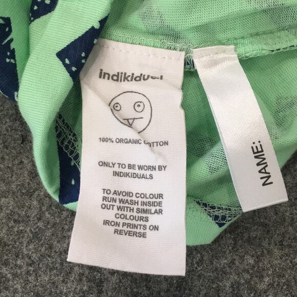 NEW Indikidual Girl Sz 4/5 ORGANIC Aston Zig Zag Jersey Romper 100% Cotton Retro - Picture 6 of 9